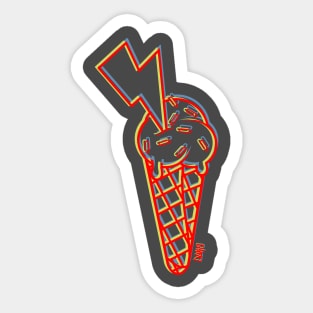 Neon Ice Cream Sticker